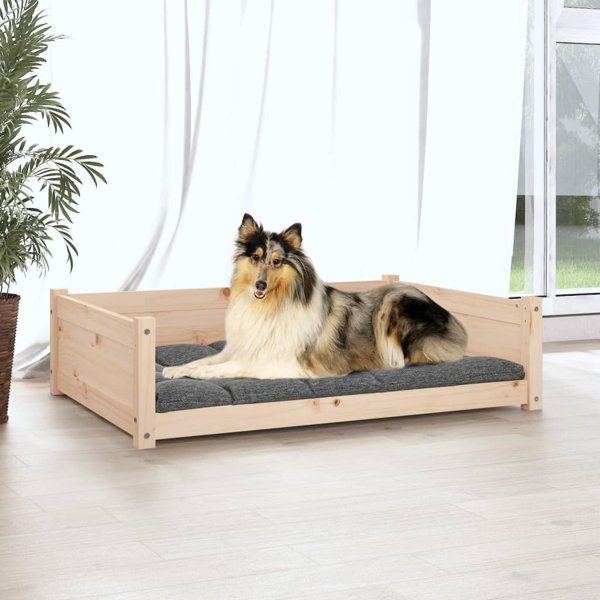Archie & Oscar Dog Bed Honey Brown 95.5X65.5X28 Cm Solid Pine Wood